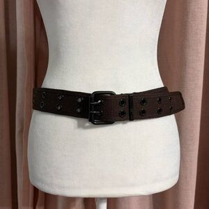 Brown Double Grommet Belt